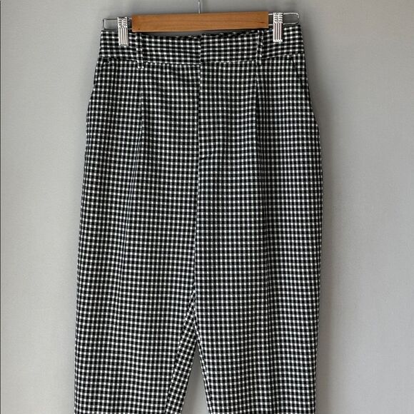Zara Gingham Ankle Workwear Pant - Picture 3 of 8